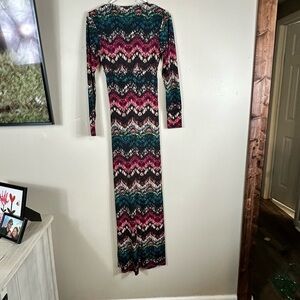 Veronicam xsmall maxi dress 15 p2p 11-13 in waist high low f 49” back 59”